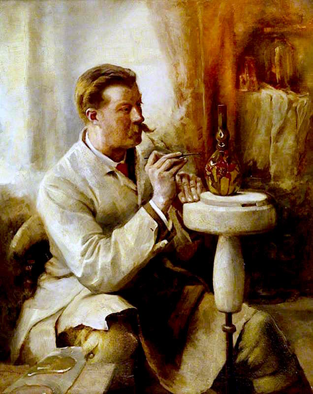 Sir Edmund Harry Elton, 8th Bt, Forming an Elton Ware Pot, vintage artwork by Emmeline Deane, 12x8" (A4) Poster