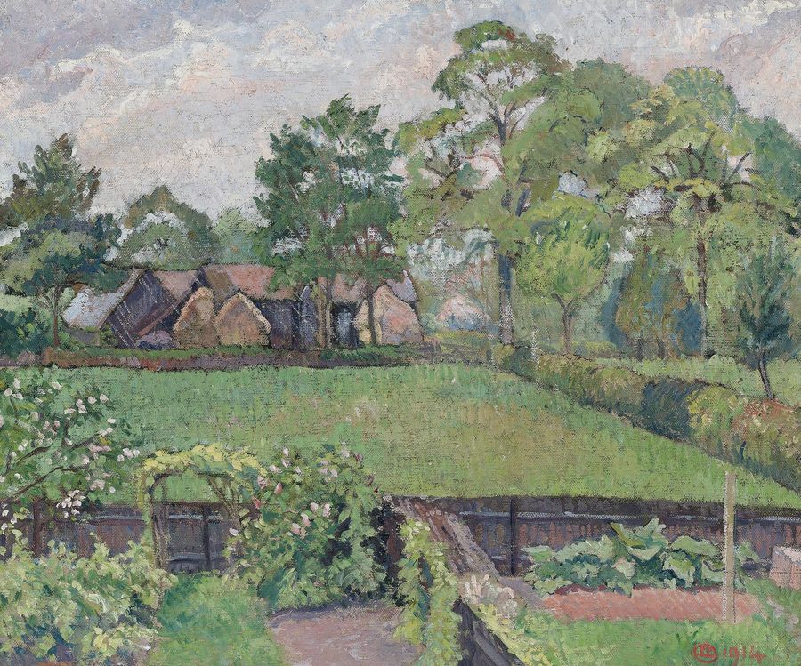 April Shower, Chipperfield, vintage artwork by Lucien Pissarro, 12x8" (A4) Poster