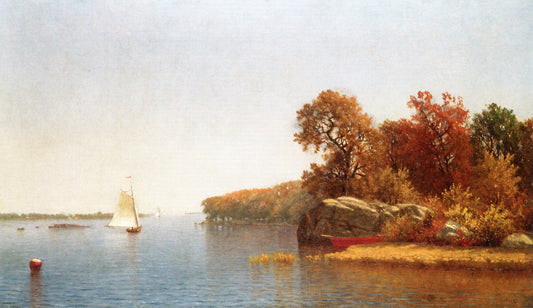 Kennebinkport, Maine, vintage artwork by James Renwick Brevoort, 12x8" (A4) Poster