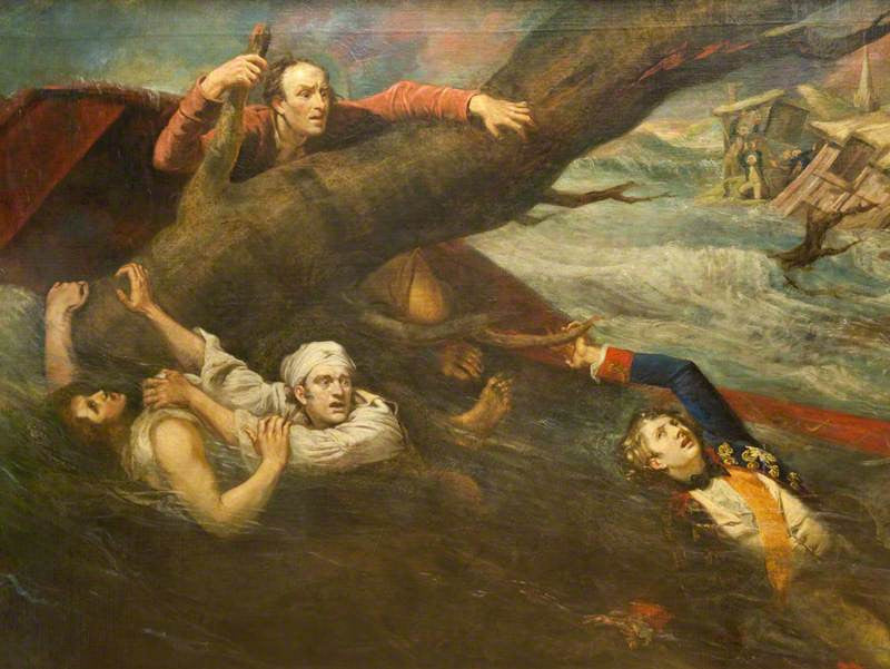 The Death of Prince Leopold of Brunswick, vintage artwork by James Northcote, 12x8" (A4) Poster