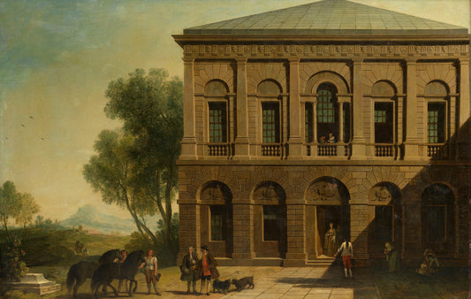 View of the House of General Wade, vintage artwork by Francesco Zuccarelli, 12x8" (A4) Poster