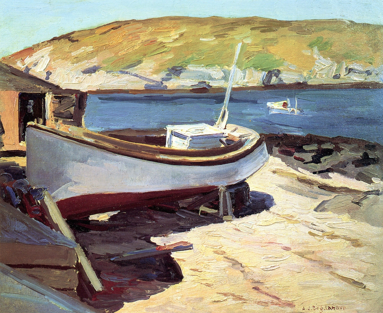 Large Boat and Small by Abraham J. Bogdanove,16x12(A3) Poster