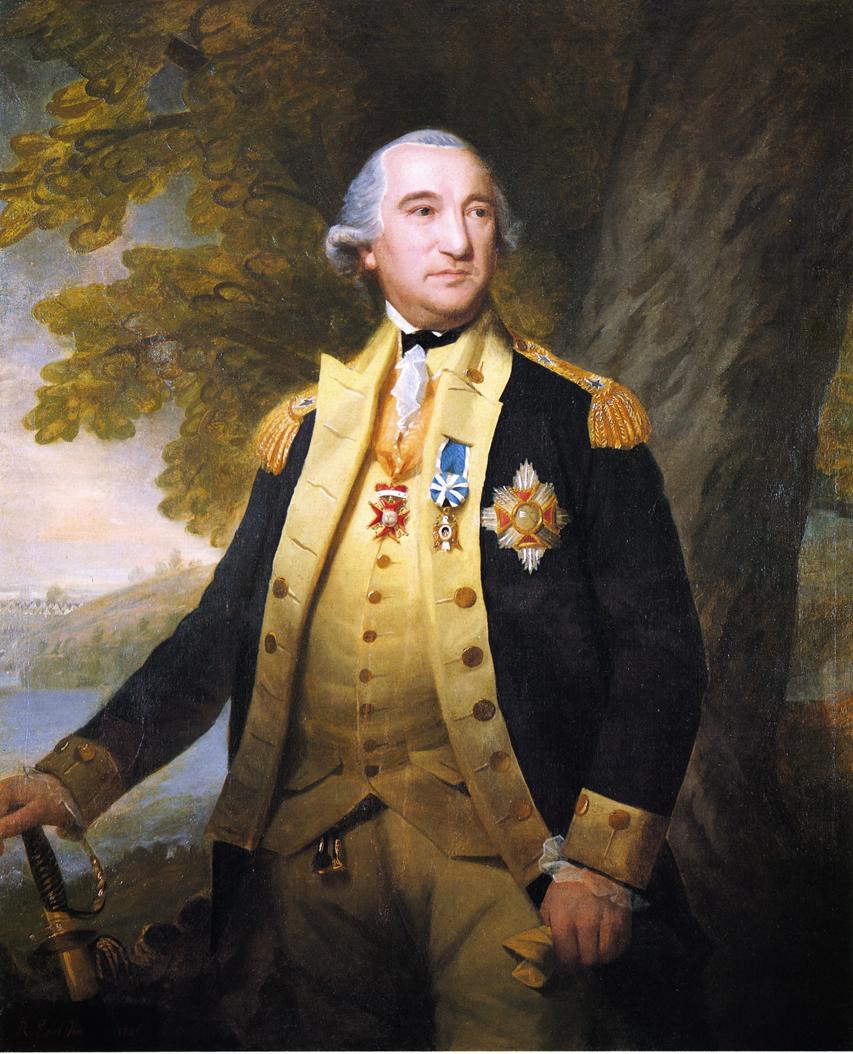 Baron von Steuben, vintage artwork by Ralph Earl, 12x8" (A4) Poster