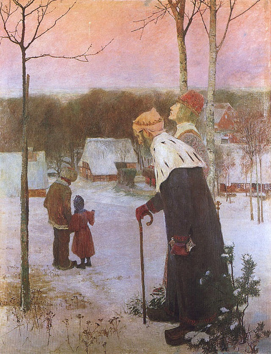 The Winter's Tale, vintage artwork by Johann Heinrich Vogeler, 12x8" (A4) Poster
