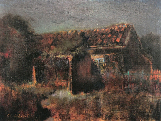 Thought to be the Old French Consulate, Monterey, vintage artwork by Charles Rollo Peters, 12x8" (A4) Poster
