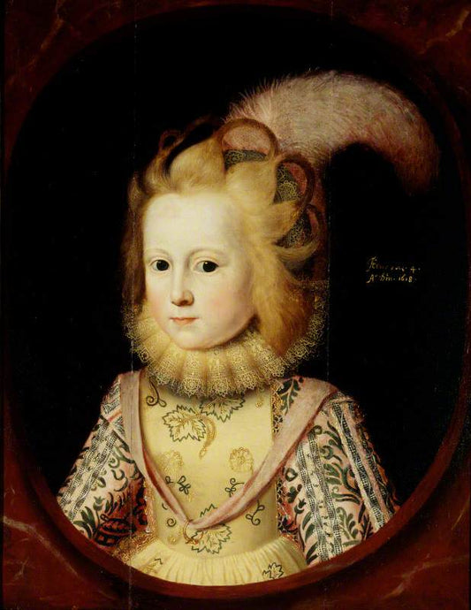 Lady Margaret Sackville (1614–1676), Later Countess of Thanet, Aged 4, vintage artwork by Attributed to Paulus van Somer I, 12x8" (A4) Poster