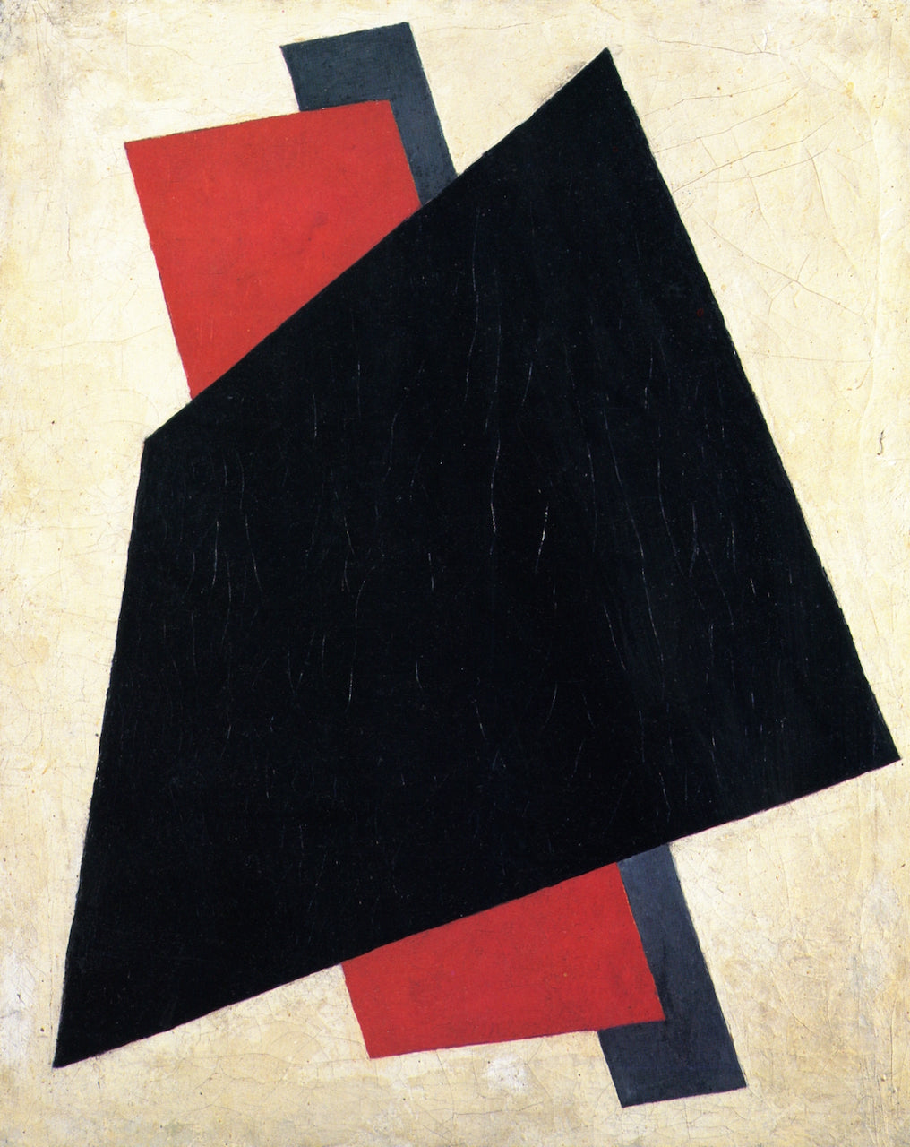 Painterly Architectonic: Black, Red, Gray, vintage artwork by Liubov Popova, 12x8" (A4) Poster