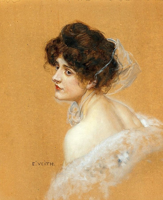 Violetta, vintage artwork by Eduard Veith, 12x8" (A4) Poster