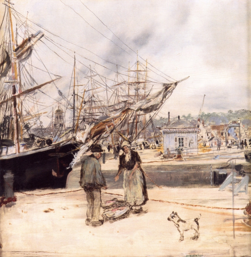 Breton Port, vintage artwork by Jean-François Raffaëlli, 12x8" (A4) Poster