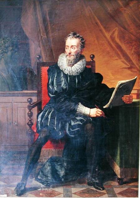 Portrait of Francois de Malherbe, vintage artwork by Robert Lefèvre, 12x8" (A4) Poster