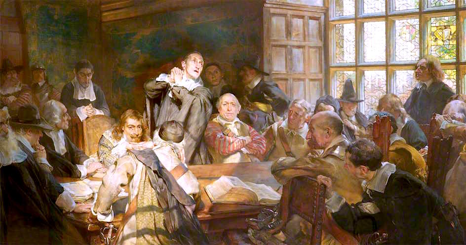 The Puritans, vintage artwork by Edgar Bundy, 12x8" (A4) Poster