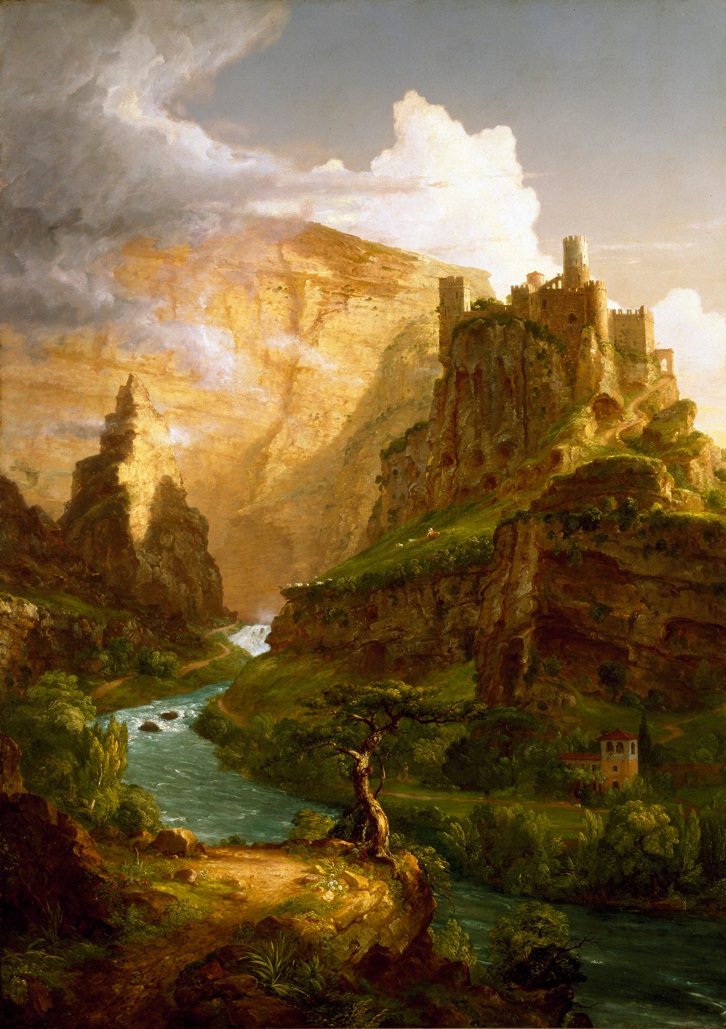 The Fountain of Vaucluse, vintage artwork by Thomas Cole, A3 (16x12") Poster Print