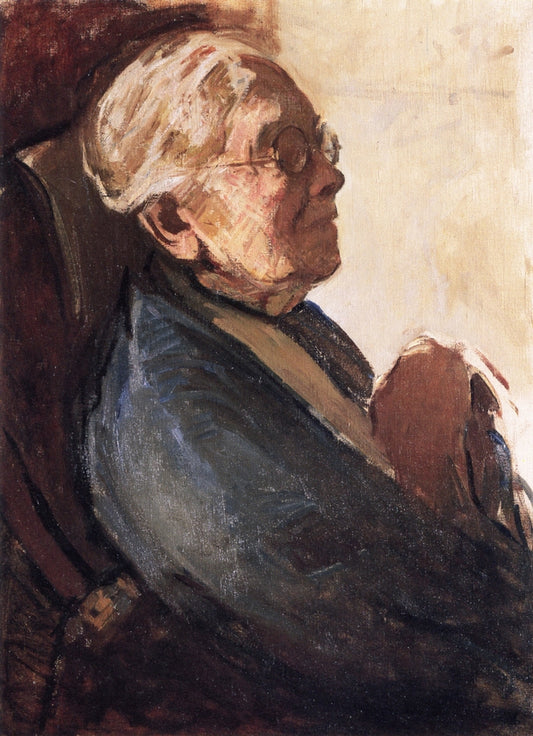 Artists Mother (Mary Parker Woodbury), vintage artwork by Charles H. Woodbury, 12x8" (A4) Poster