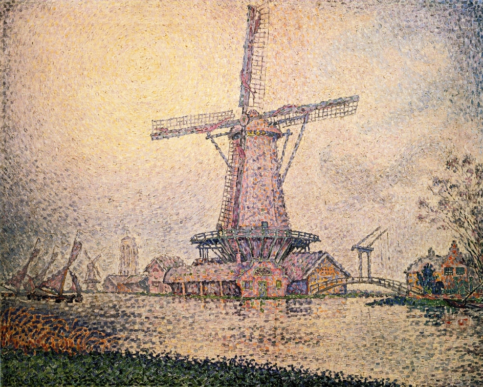 Dutch Mill at Edam by Paul Signac,A3(16x12")Poster