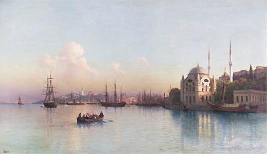 The Bosphorus, vintage artwork by Lev Lagorio, 12x8" (A4) Poster