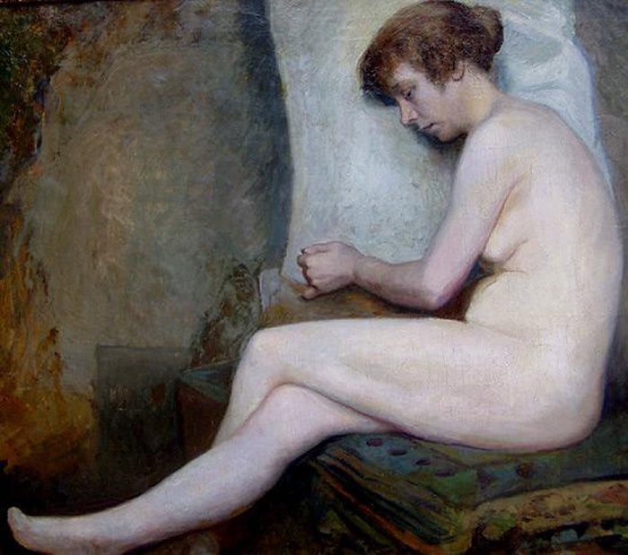 Susanne (Unfinished), vintage artwork by Jules Joseph Lefebvre, 12x8" (A4) Poster