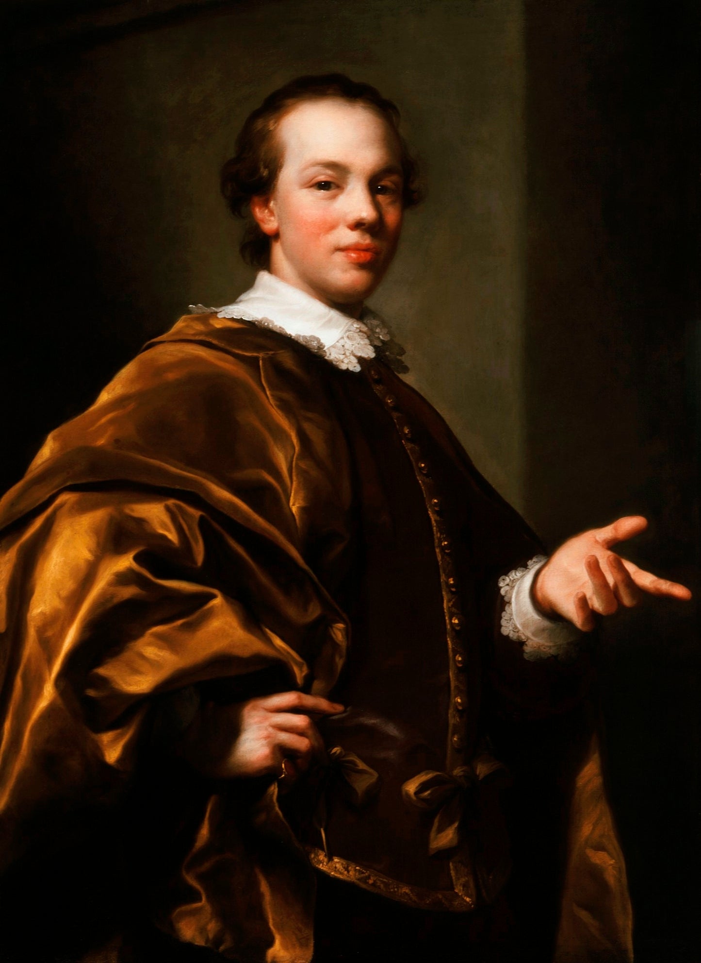 Portrait of John Viscount Garlies, Later 7th Earl of Galloway, as Master of Garlies, vintage artwork by Anton Raphael Mengs, 12x8" (A4) Poster