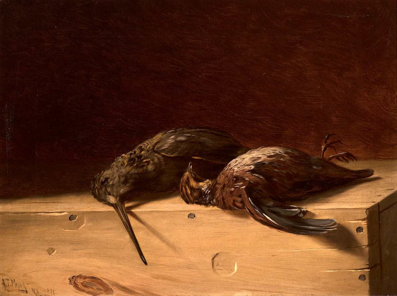 Still Life with Dear Birds by Addison Thomas Millar,A3(16x12")Poster