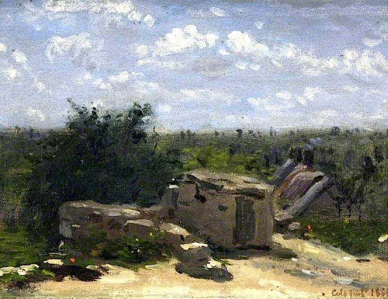 The Well in the Rue Montlaville, Orrouy (viewed from the west), vintage artwork by Adolphe Felix Cals, A3 (16x12") Poster Print
