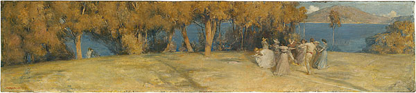 Australian Pastoral, vintage artwork by Tom Roberts, 12x8" (A4) Poster