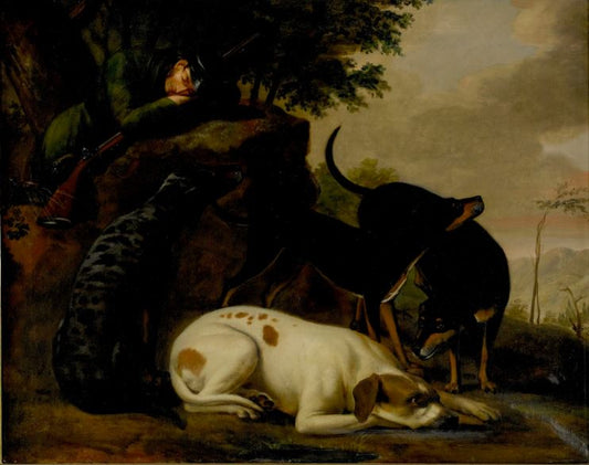 Hunter's Rest, vintage artwork by Pehr Berggren, 12x8" (A4) Poster