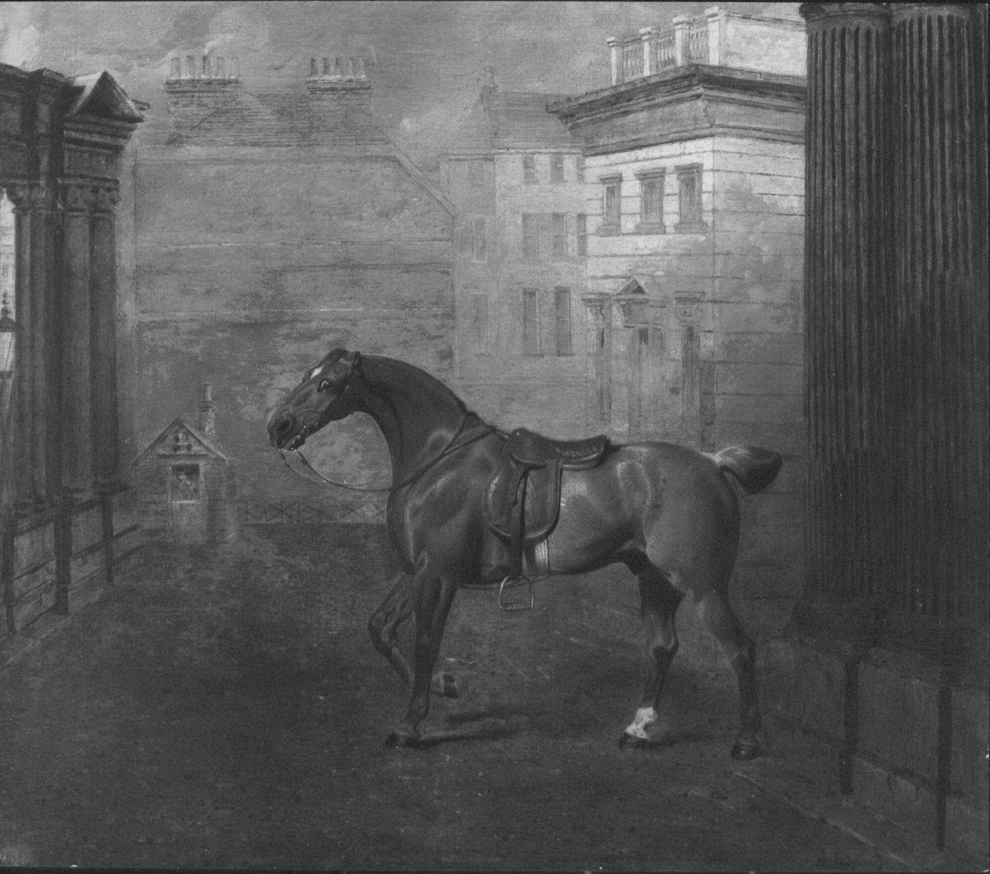 A Roan Hack, vintage artwork by Benjamin Marshall, 12x8" (A4) Poster