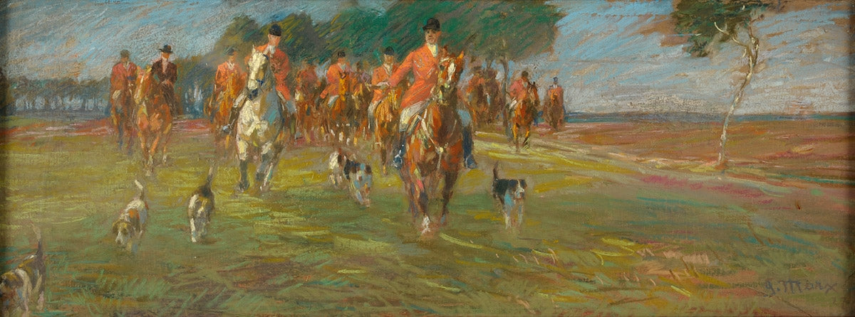 Hunters with Hounds by Gustav Marx,A3(16x12")Poster