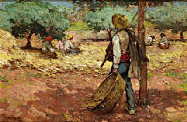 hombre en el Campo by Alberto Pla y Rubio,A3(16x12")Poster