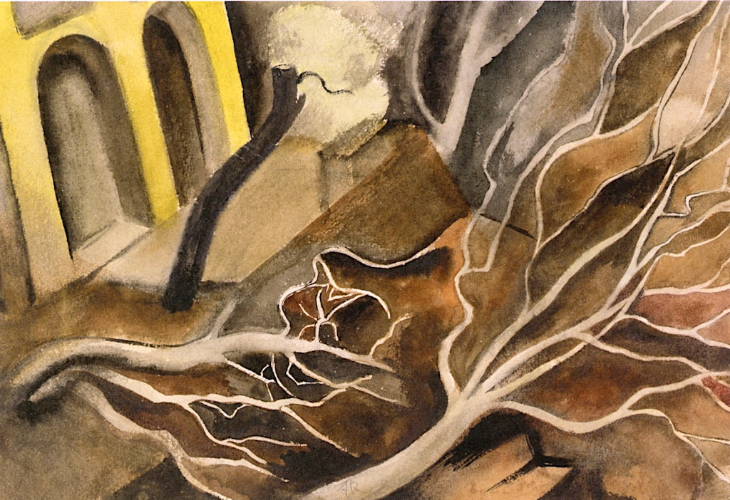 Fallen Trees, vintage artwork by Anita Ree, 12x8" (A4) Poster