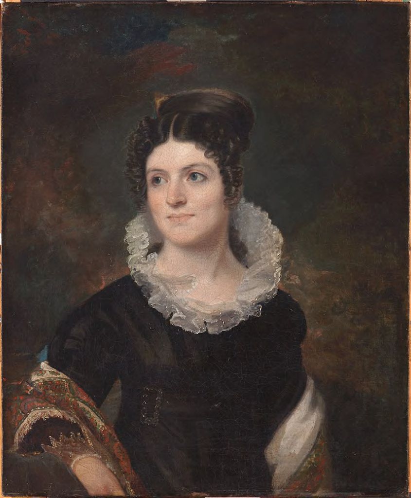 Caroline Howard Gilman, vintage artwork by Attributed to John Wesley Jarvis, 12x8" (A4) Poster