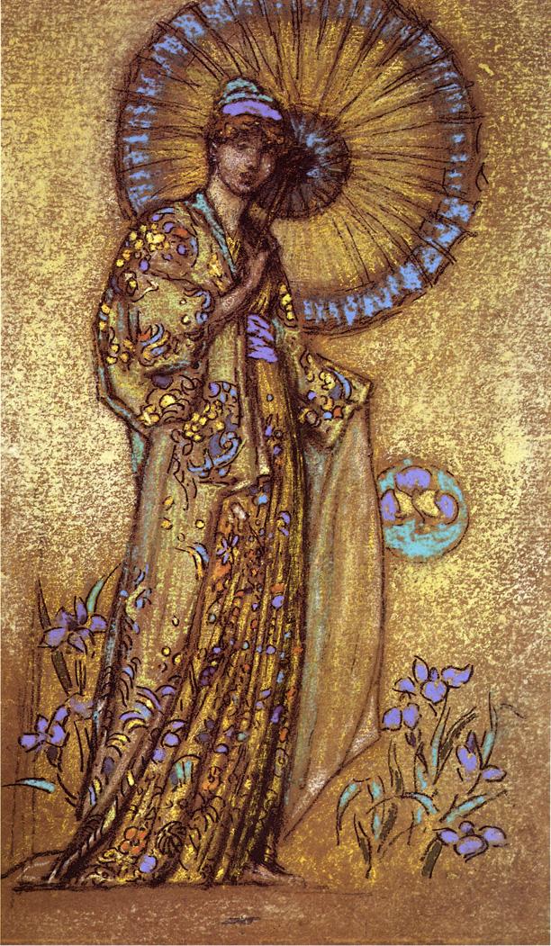 Design for a Mosaic, vintage artwork by James Abbott McNeill Whistler, 12x8" (A4) Poster