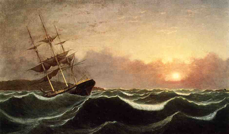 Sunset after Storm, vintage artwork by Fitz Henry Lane, A3 (16x12") Poster Print