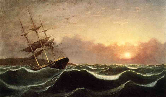 Sunset after Storm, vintage artwork by Fitz Henry Lane, A3 (16x12") Poster Print