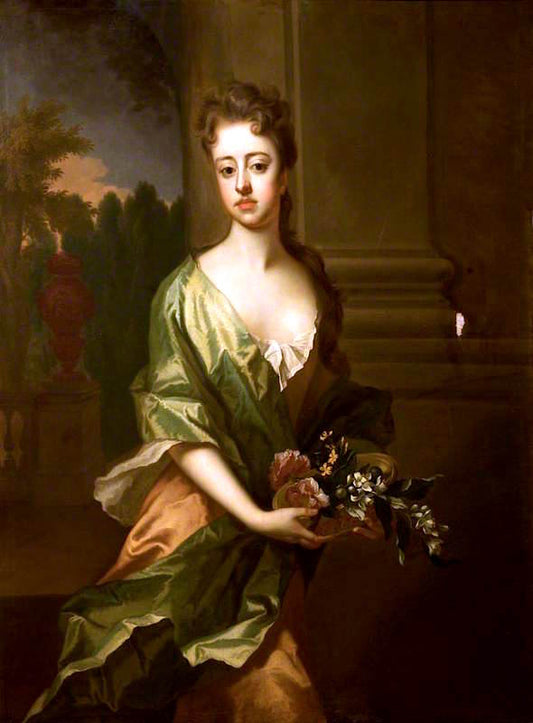 Mary Luttrell, Lady Rooke, vintage artwork by Michael Dahl, 12x8" (A4) Poster