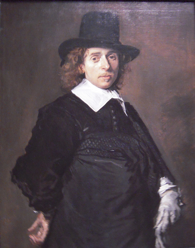 Portrait of Adriaen van Ostade, vintage artwork by Frans Hals, 12x8" (A4) Poster