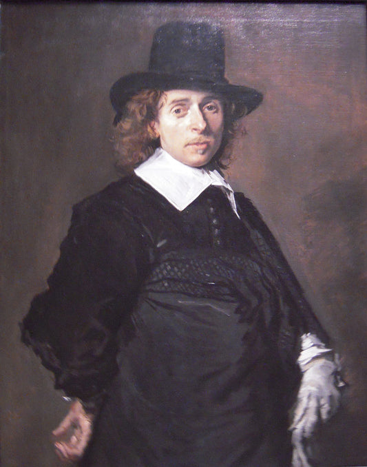 Portrait of Adriaen van Ostade, vintage artwork by Frans Hals, 12x8" (A4) Poster