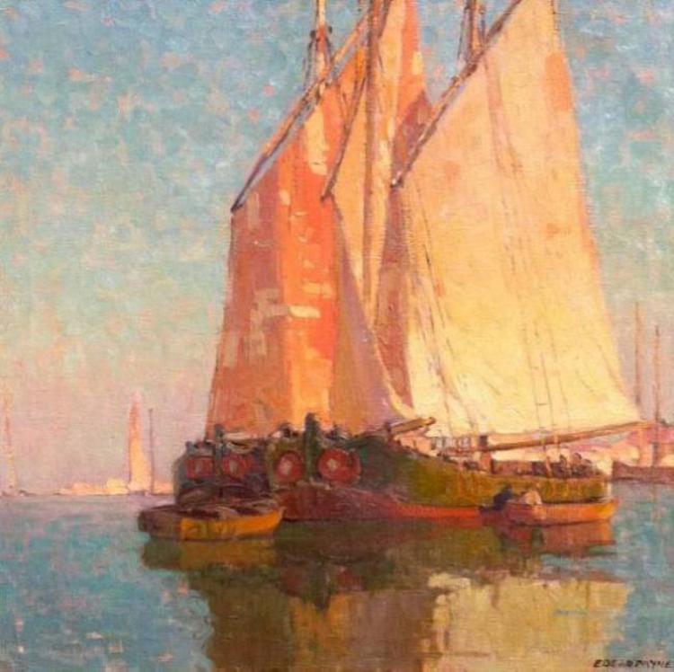 Italian Boats No.10 by Edgar Alwyn Payne,16x12(A3) Poster