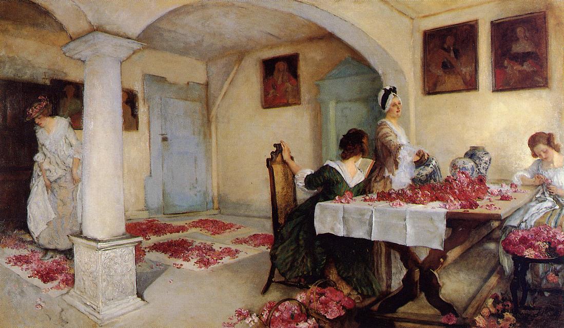 Potpourri, vintage artwork by Edwin Austin Abbey, 12x8" (A4) Poster