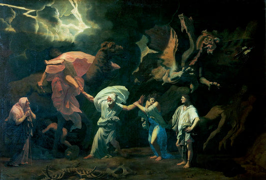 Scene of Magic, vintage artwork by Bertholet Flemalle, 12x8" (A4) Poster