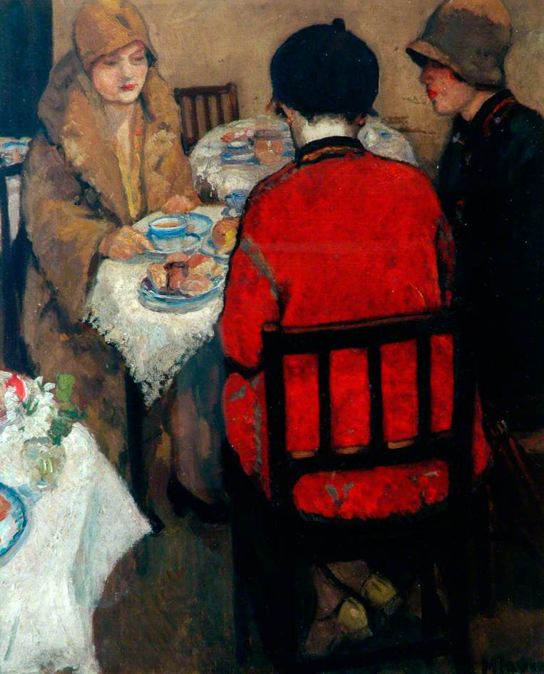 The Tea Room by Mabel Frances Layng,16x12(A3) Poster