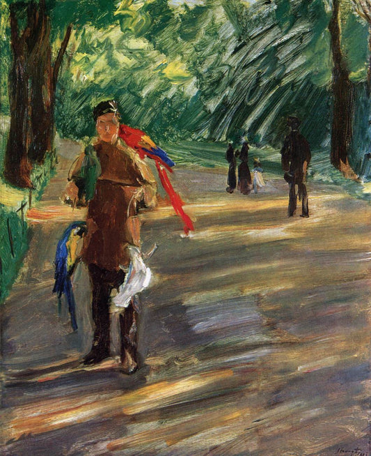Man with Parrots by Max Slevogt,A3(16x12")Poster