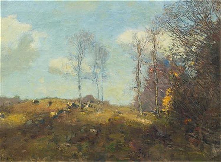 Autumn Hillside by Charles Harold Davis,A3(16x12")Poster