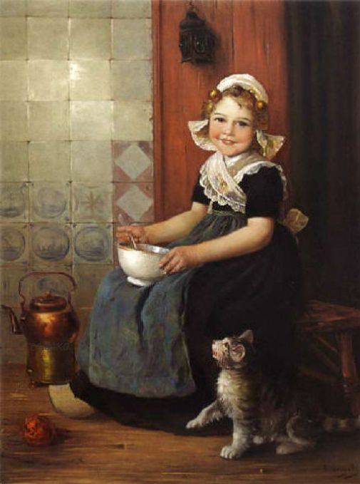 The Little Beggar by Edmond Louyot,A3(16x12")Poster