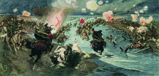 The Red Army Crossing the Sivash Lagoon by Nikolai Samokish,A3(16x12")Poster