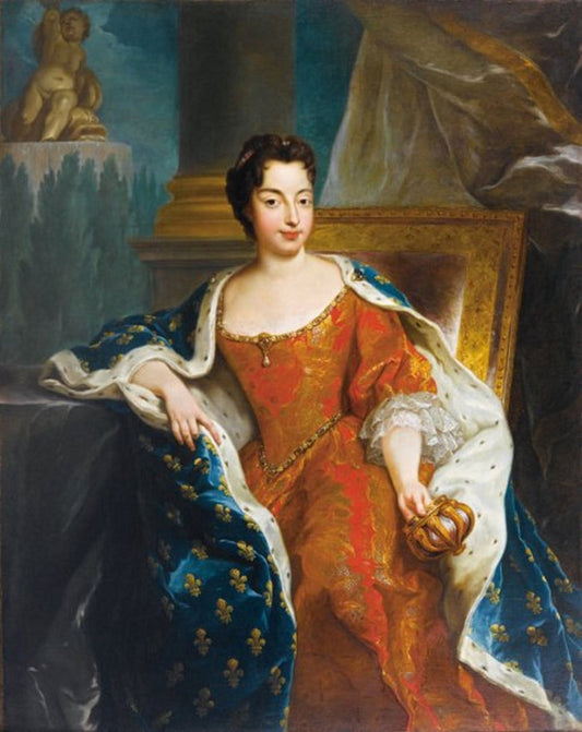 Portrait of Duchess Maria Anna Victoria of Bavaria, vintage artwork by Jean-François de Troy, 12x8" (A4) Poster