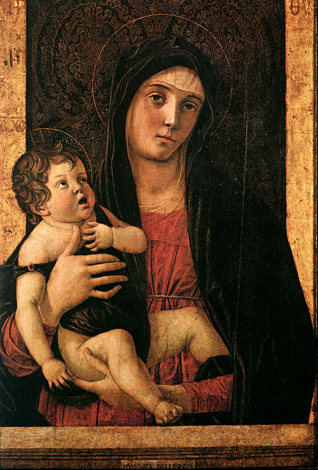 Madonna with Child, vintage artwork by Giovanni Bellini, A3 (16x12