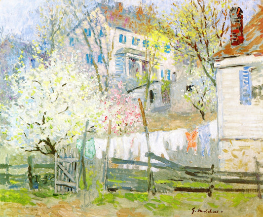 Early Spring Landscape, vintage artwork by Gari Melchers, 12x8" (A4) Poster