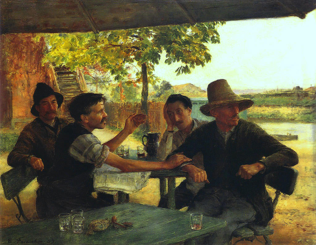 Political Dicussion by emile Friant,A3(16x12")Poster