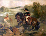 'The First Leap': Lord Alexander Russell, on His Pony 'Emerald', vintage artwork by John Sargent Noble, 12x8" (A4) Poster