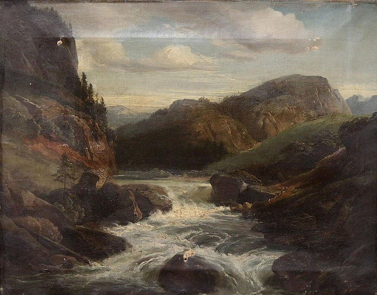 The Rapids, vintage artwork by Carl Maria Nicolaus Hummel, A3 (16x12") Poster Print